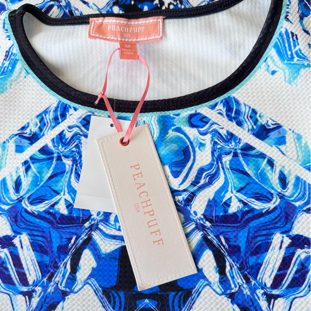 Bloomingdale’s Dress Mini Size Medium Preppy Summer  Comfort Graduation Comfort - Picture 4 of 10